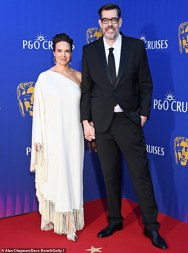 Ingrid Oliver and Richard Osman attend the 2025 BAFTA Television Awards With P&O Cruises