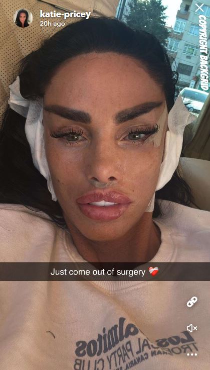 Katie Price holding a mug during an interview.