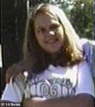 Caylor raped Hinson (pictured) before choking her with a phone cord and hiding her body under his motel room bed
