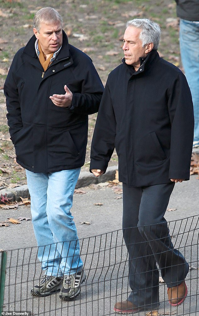 Andrew (pictured with Epstein in 2010) has always vehemently denied the allegations against him