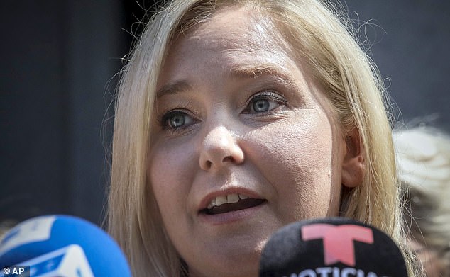 Maxwell accused Virginia Giuffre (above) who committed suicide earlier this year, of making up the story for financial gain