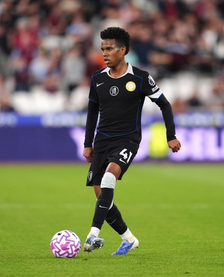 Chelsea's Estevao playing in a Premier League match.