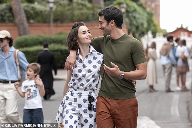 But this season, she is taking on a new city, Rome - and she looks more than a little loved-up in the first-look snaps