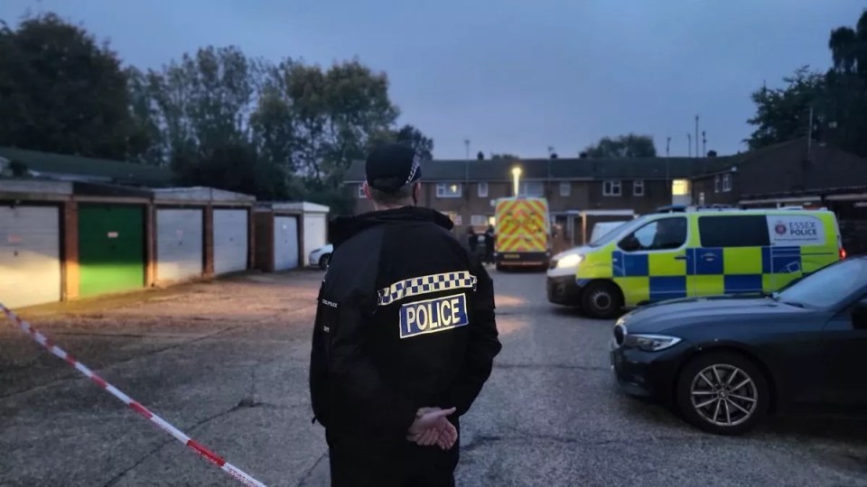 Police officer at a crime scene.