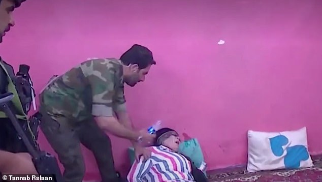 At the last second, her vest and blindfold is removed and she faints once again, needing water thrown at her face to rouse her