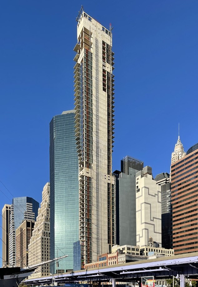 The One Seaport structure, pictured, has been on hold since 2020 amid mountain lawsuits and numerous controversies