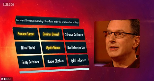 Peter was asked: 'Teachers in JK Rowling's Harry Potter stories who have been Head of House'