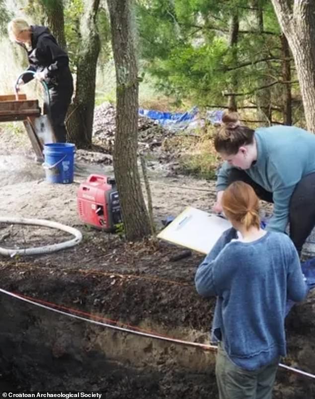 Archaeologists found the substance buried in layers of soil they knew would have come from that century