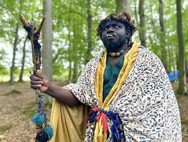 The Kingdom of Kubala hopes to grow its ranks by convincing other supposedly lost tribes to come live with them (Pictured: King Atehene during a ritual)