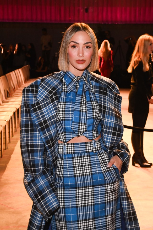 Frankie Bridge at a fashion show.