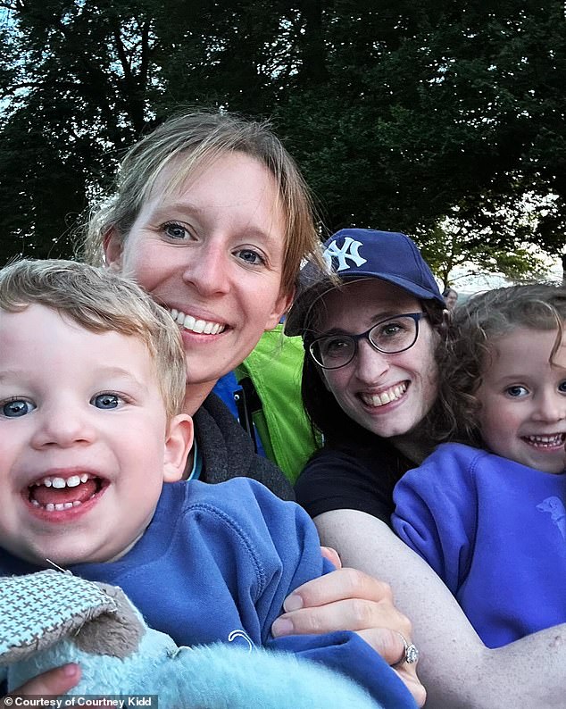 Kidd is pictured above with her family. Family and friends have been tested, but none have been a match to donate to her yet