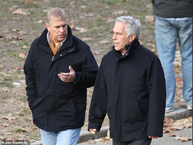 Pictured: Prince Andrew and Jeffrey Epstein strolling through Central Park together