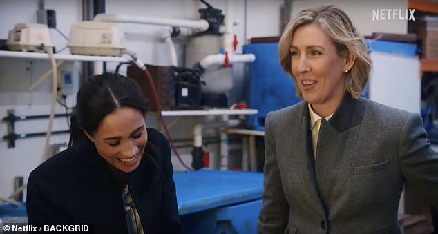 With Love, Meghan was renewed for a second season just as season one was released in March. Pictured: Meghan with Smyth