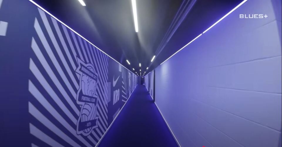Birmingham City Football Club player tunnel.