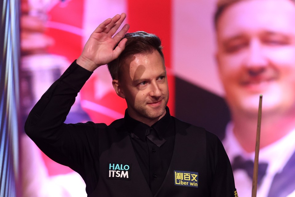 Judd Trump of England at the World Snooker Championship.