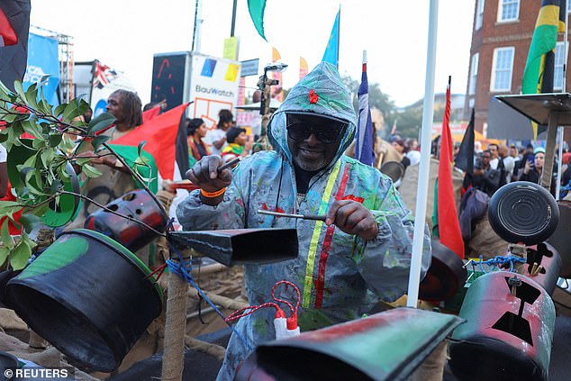Musicians lined the streets getting revellers into the carnival spirit