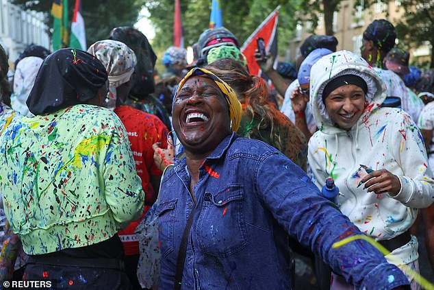 Revellers were in good spirits as J'Ouvert marked the start of Notting Hill carnival