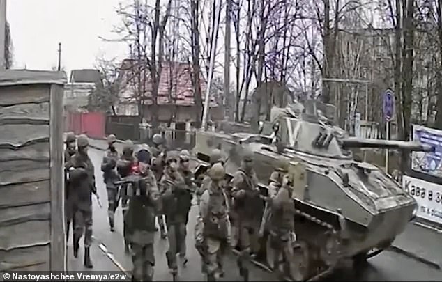 Dozens of corpses, many bound or bearing signs of torture, were later uncovered, sparking global outrage and war crimes investigations. Pictured: The Russian massacre in Bucha, Ukraine in 2022