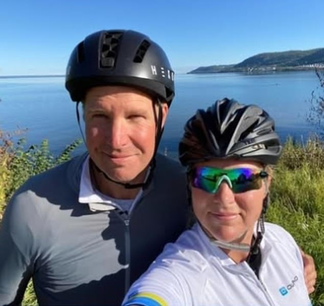 The couple who previously occupied the Windsor mansion can now be revealed as Alex Fitzgibbons (above, left) and his glamorous Swedish-American wife Cristina Stenbeck (above, right)