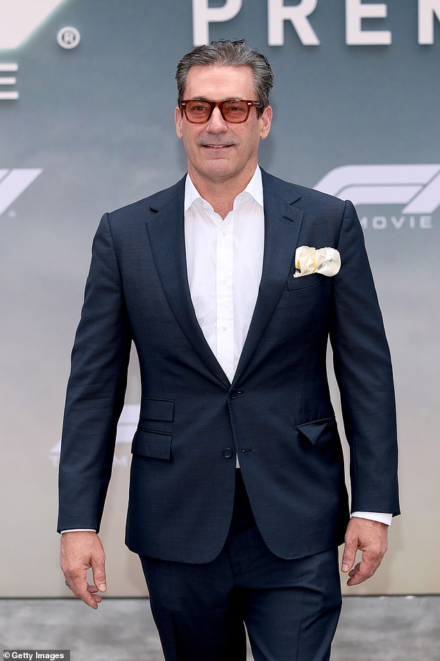 Appearing on The Big Date, The Mad Men star looked a far cry from his mature self with his hair unfashionably parted in the middle like drapes (pictured in June)