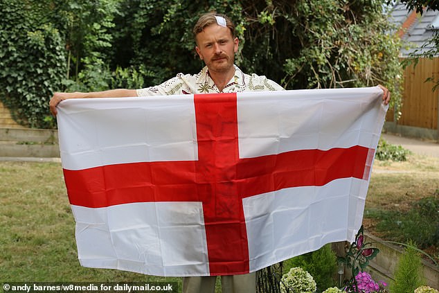It was his first time ever putting up flags and he had organised the group online with people he didn't know