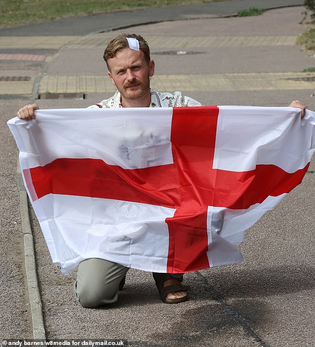 Other people had reportedly told Louis he had done a 'good job' in putting up the flags and the attack came out of nowhere