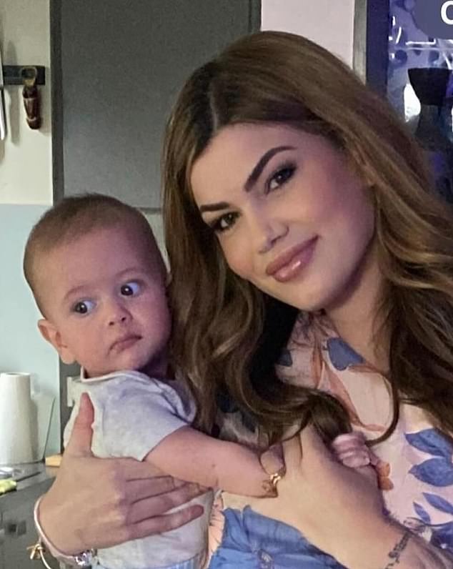 Jessica flew back to Australia to give birth to her son Hudson