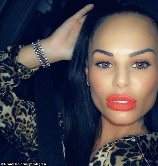 Seen with her plump pout
