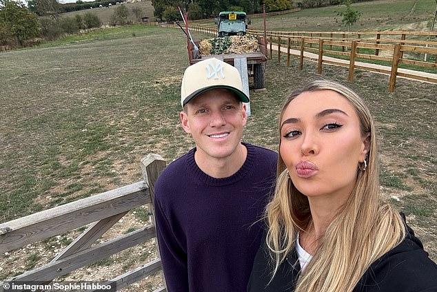 As fans flooded Sophie with comments following her X-rated slip-up, she deleted the snap, while Jamie appeared to make light of the awkward blunder by simply replying: 'GOAT'.