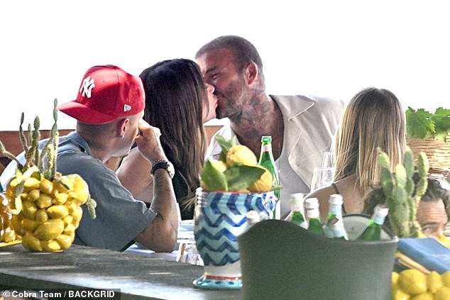 They dined at the al fresco restaurant which sits on the coast and is one of the family's go-to spots