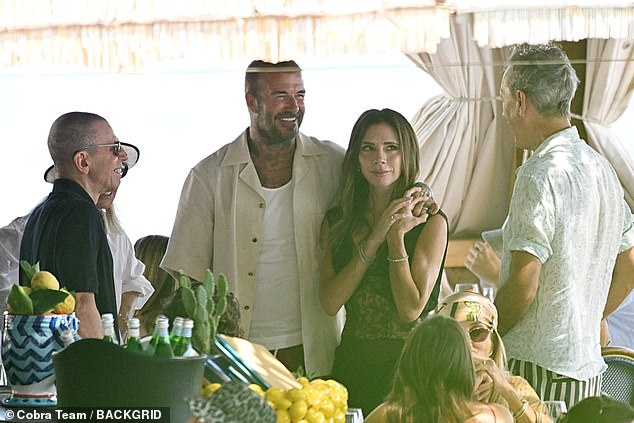 The couple caught up with Richard and pals