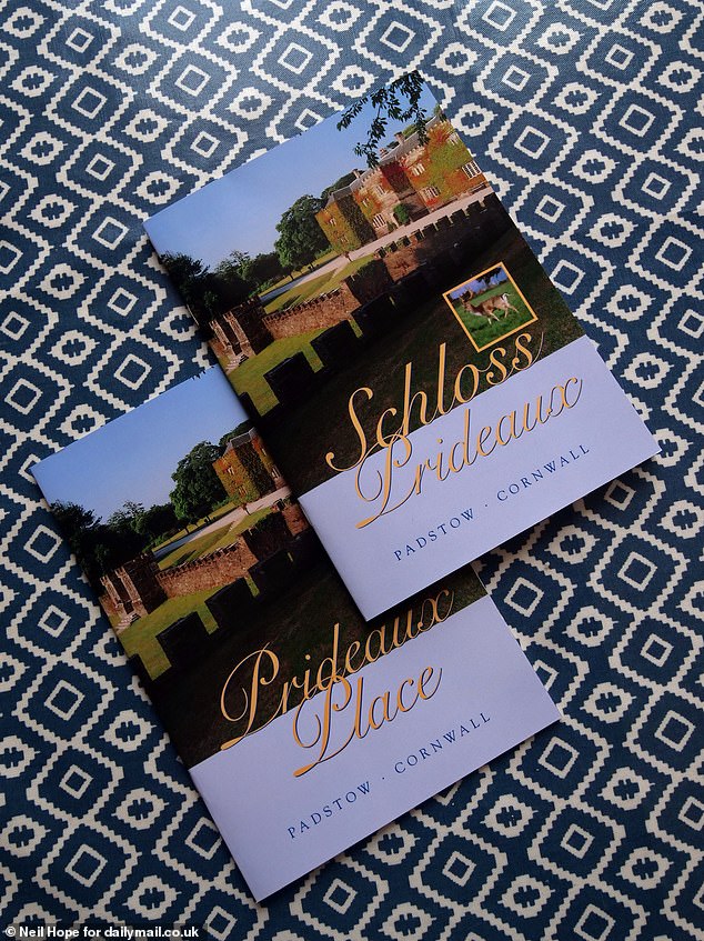 The filming locations, including Prideaux Place, are so popular with German tourists there are even German guidebooks (pictured)