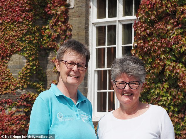 Visitors and friends Yvonne Fritz and Elizabeth Angliker (pictured) said that they were drawn to Cornwall because of Pilcher - revealing she is famous across the German-speaking world