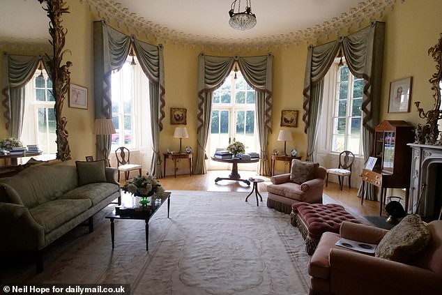 Many of the sumptuously decorated rooms have appeared in the German TV adaptations. Pictured: Prideaux Place