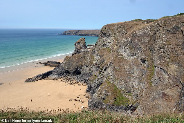 Locals say there are two main reasons Germans come to Cornwall - the coastal paths and to see the setting of Pilcher's famous books. Pictured: Bedruthan Steps, near Padstow, Cornwall