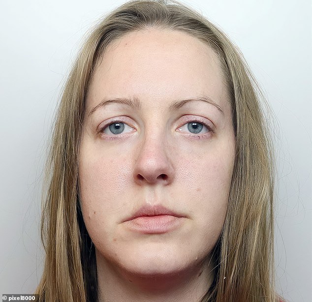 Prolific child killer Lucy Letby (pictured) was convicted of the murders of seven babies and the attempted murders of seven others at the Countess of Chester Hospital between June 2015 and June 2016