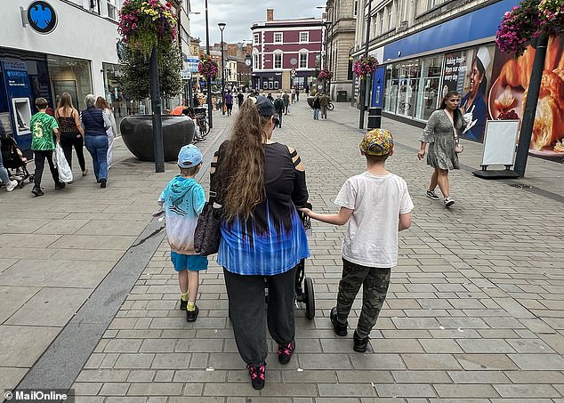 One mum, who was strolling down the street with her children, said Derby 'doesn't feel safe' anymore'