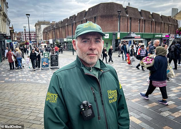 St Peter's Quarter Derby Ranger Ian Rollett said the city was trying to 'get better' and said drug and drink use in the city centre was being clamped down on by police and the council