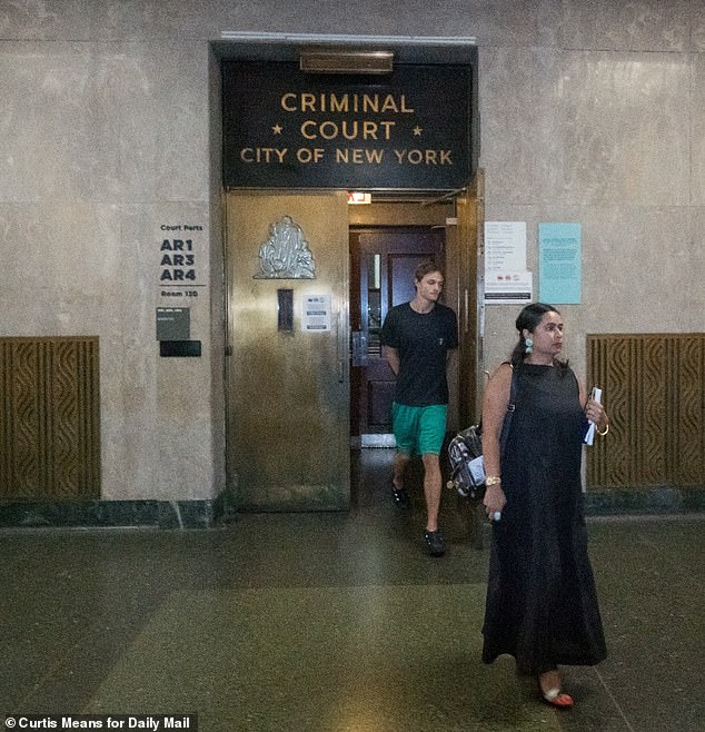 Mingus' attorney Priya Chaudhry (R) told TMZ on Sunday: 'The judge released Mingus on his own recognizance, with neither bail nor supervision. That significant judicial decision amplifies the volume. Mingus is presumed innocent and has pled not guilty. As the facts emerge, his innocence will become clear'