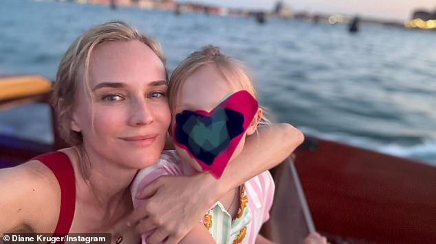 The 56-year-old model-turned-actor is also father to six-year-old daughter Nova Tennessee Reedus (R, pictured July 22) with fiancée of four years - Diane Kruger (L) - whom he met in 2015 on the set of Fabienne Berthaud's film Sky