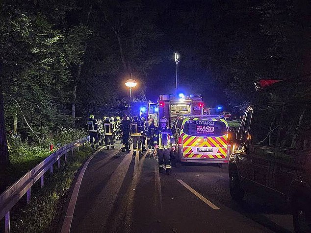 Emergency services were alerted by one of the victims' phones' automatic alert, which sent an ambulance, fire engines and police vehicles to the scene