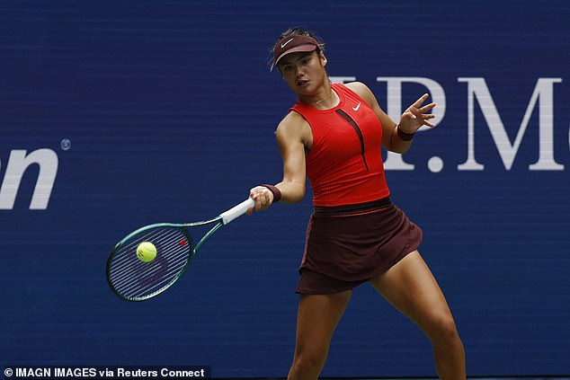 The individual was in the stands as Raducanu won her first match at the US Open since the 2021 final