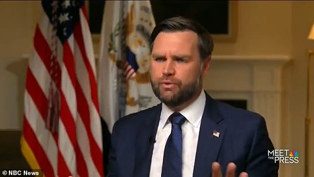 JD Vance appears on Meet the Press, August 24, 2025