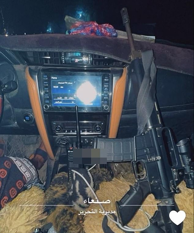 A photo of a large gun that was shared on a public Snapchat story