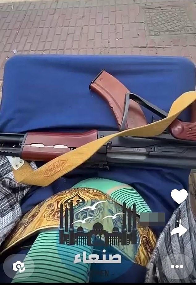 One of the images posted to Snapchat which has been flagged to police and the Home Office