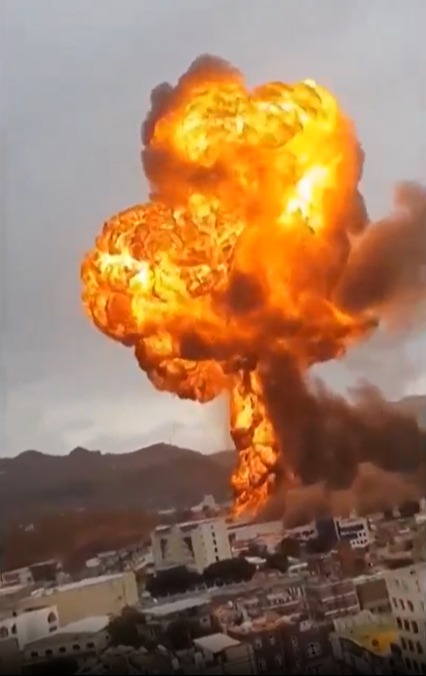 Large explosion near Yemen's presidential palace.