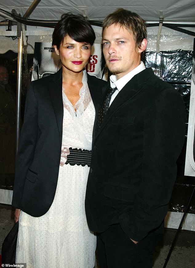 Exes Norman and Helena welcomed their son in October 1999; pictured in 2002