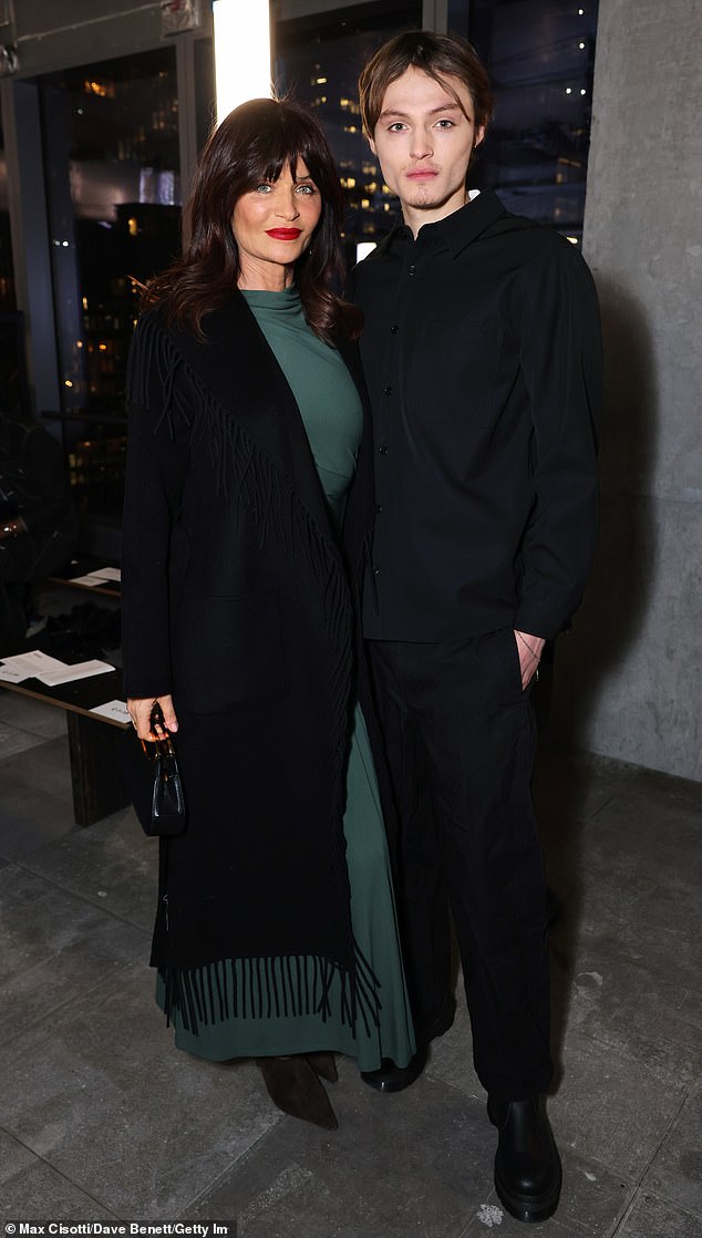 Mingus has followed in his mother's footsteps, becoming a fashion model; pictured in February