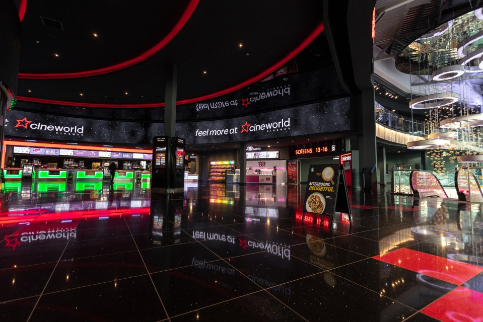 Cineworld Newcastle lobby.