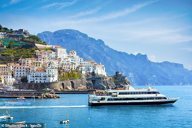 Ally recommends heading on a cruise to the Mediterranean, if you want the same golden sand beaches and crystal-clear waters, plus a lot more history and culture thrown in (Pictured: Amalfi, Italy)